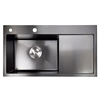 78*48L Металлическая мойка графит AMALET STANDART 1,2 мм 78*48L-STR-BL 