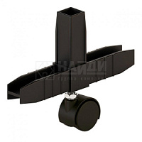 Коннектор 3 (2D) с колесной опорой (Черный) LK32DK-10