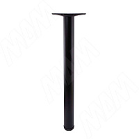 Опора для стола,D60,H710+25мм,Черная (комплект) крепл.круглое