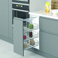 S-2247 Бутылочница Starax Tandem 3-х. ярусная шир.300мм (255-205-155*470*635) правая,дно из ДСП