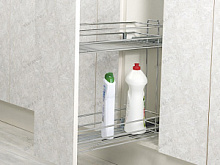 KS-250L Бутылочница Starax  2-х.ярусная,напр-Samet шир.250мм (203*475*495) част.выдв., левая