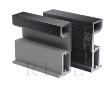 KO-01 Вертикальный ассиметричный профиль(ручка) Софт Тач Белый