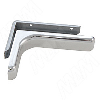 CORNER Менсолодержатель для деревянных полок с декоративной накладкой L-120мм.хром