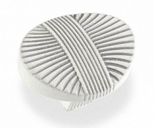 Ручка-кнопка FB 023 000 Серебро- прованс/белый матовый