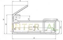 Фасадный профиль  Белый матовый ПР-4 с узкой ручкой 5800 мм