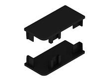 Комплект закрытых заглушек для Г-образного профиля Черный (2шт)№2