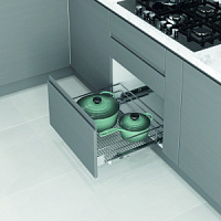 Выдвижная корзина Starax Tandem Blum с фасадным креплением шир.600(560*580*500*160)