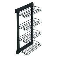 Выдвижная обувница,Starax,4-х ярусная(325*475*1000мм) выдвижение правое,антрацит