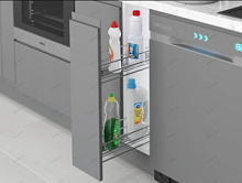 KS-200L Бутылочница Starax,направляющие Samet,шир. 200мм (151*475*495) левая,част. выдвиж.