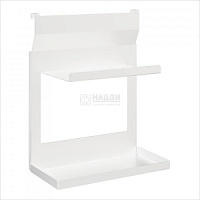 Полка универсальная 2-уровневая с бортами (Белый муар)