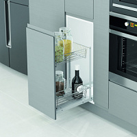 Выдвижная корзина в базу 350 мм, Starax, 2-х уровневая, (270х460х540 мм), с доводчиком,S-2171-C  