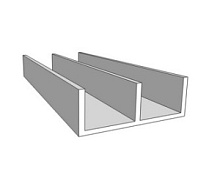 RP 10 NEW Ш-образный профиль пластмассовый 5,0 м Риал