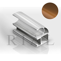 KR01 Вертикальный асимметричный профиль (ручка) Ром глянец 5,5 м