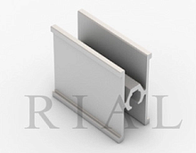 KR09 Горизонтальный межсекционный профиль Хром Браш 5,9 м