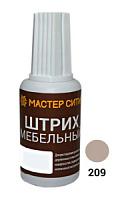 Штрих мебельный, МАСТЕР СИТИ, флакон 20мл, 209 (Ясень шимо светлый) (Lamarty Ясень светлый)