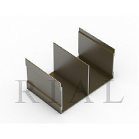 KR02 ВП Направляющий Ш-образный профиль Шампань глянец 5,9 м