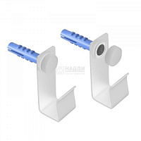 Комплект держателей рейлинга (Белый муар)