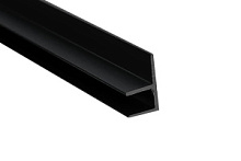 Планка Черная угловая для щита (F-обр) 4 мм L=600