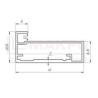 Фасадный профиль  Серебро шагрень ПР-4 5800 мм