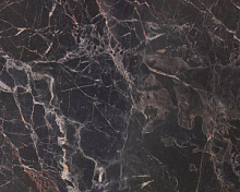 Стеновая панель ТРОЯ Мрамор Марквина чёрный 3029/E** EVO tech ГЛЯНЕЦ 3000х600х6 мм