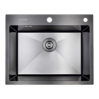 60*48 Металлическая мойка графит AMALET STANDART 1,2мм 6048-STR-BL 