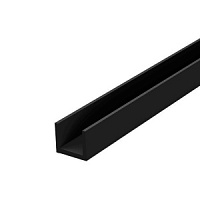 Планка Черная торцевая для щита 4 мм L=600