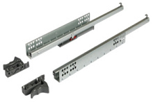 Направляющие скрытого монтажа с доводчиком и замком UT 500 мм