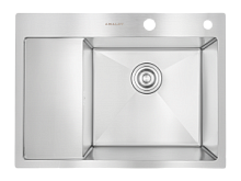 65*48L Металлическая мойка сатин AMALET STANDART 1,2 мм 6548L-STR-ST В ПОДАРОК КОЛАНДЕР И ДОЗАТОР