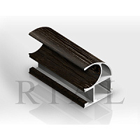 KR01 Вертикальный асимметричный профиль (ручка) Венге тёмный 5,5 м