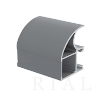 KR01 Вертикальный асимметричный профиль (ручка) Хром Браш 5,5 м