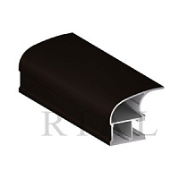 KR 200 Вертикальный ассиметричный профиль(ручка) Софт Тач Черный 5,5м