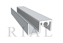 KO-08 Горизонтальный верхний профиль Софт Тач Белый 5,9м