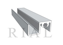КО-08 Горизонтальный верхний профиль Хром браш 5,9 м