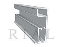 КО-01 Вертикальный асимметричный профиль(ручка) Хром браш 5,5м