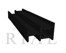 КО-09 Горизонтальный межсекционный профиль   Черный 5,9м
