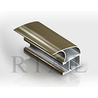 KR200 Вертикальный асимметричный профиль (ручка) Шампань глянец 5,5 м