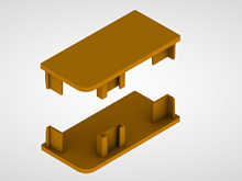 Комплект закрытых заглушек для Г-образного профиля Золото(2шт)№17