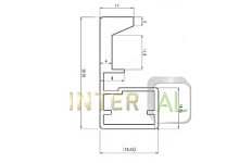 Фасадный профиль Чёрный матовый ПР-10 с ручкой 200мм (N) L=  3000мм