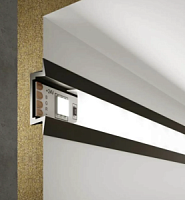 Встраиваемый Черный профиль с экраном в инд.упаковке 2000*21*7мм