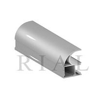 KR01 Вертикальный асимметричный профиль (ручка) Хром глянец 5,5 м