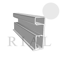 КО-01 Вертикальный  асимметричный профиль(ручка) Белый глянец 5,5м