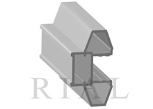 KR150 Вертикальный симметричный профиль Хром глянец 5,5 м